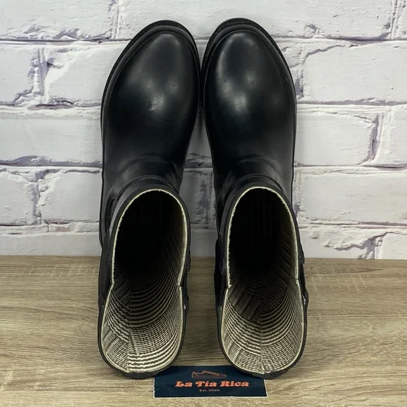 L.L. Bean Wellies Black Waterproof Rain Boots - Picture 7 of 9